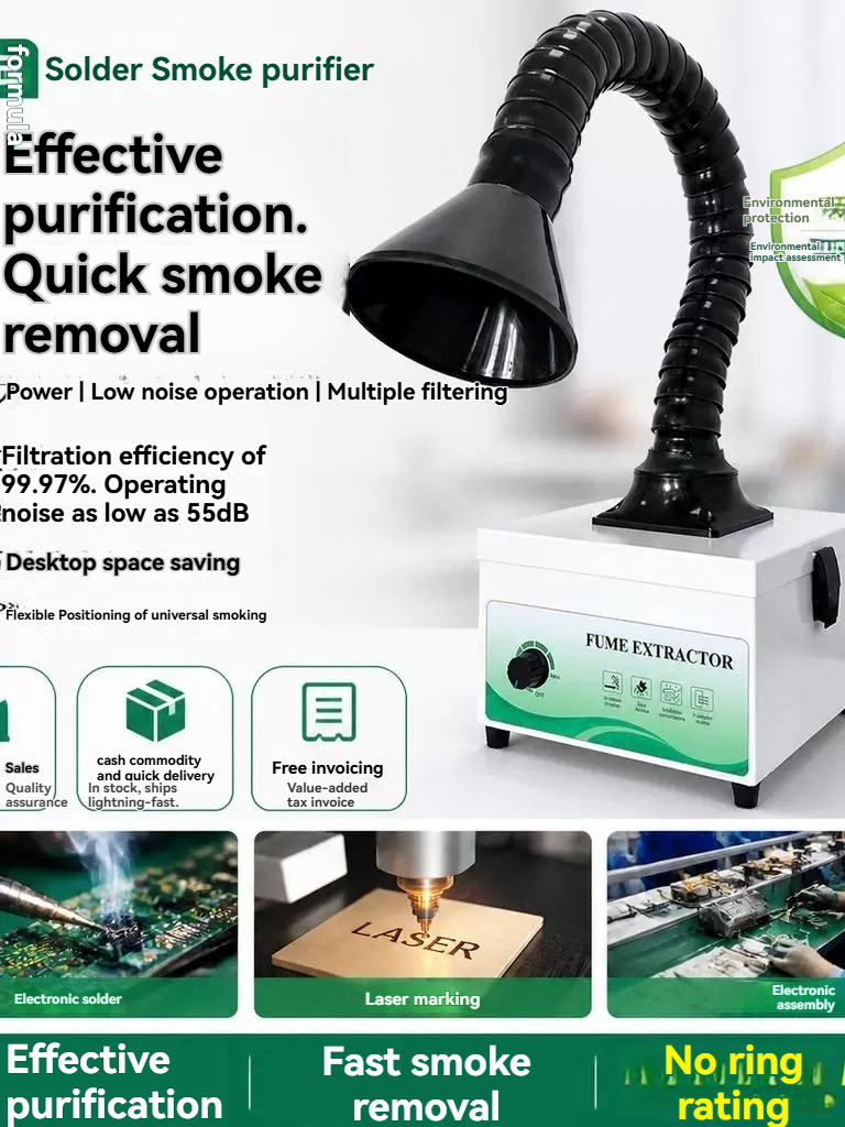 Industrial Laser Fume Extractor - Mini Absorvedor de Fumaça para Soldagem
