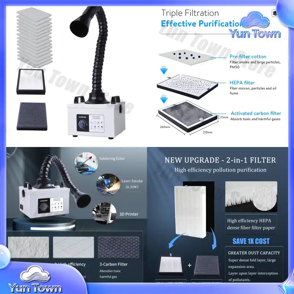 Industrial Laser Fume Extractor - Purificador de Fumaça a Laser de